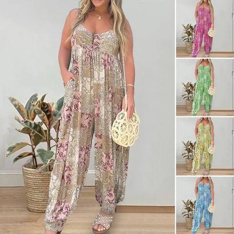 DANICA™ - Boho Balloon Pant Jumpsuit - MABEL LONDON