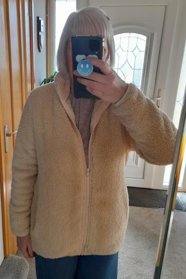 Nova – Cozy Sherpa Zip Jacket - MABEL LONDON
