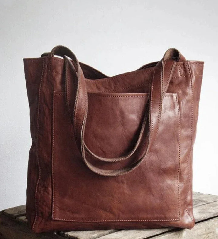 Thessaly | Classic Leather Tote - MABEL LONDON