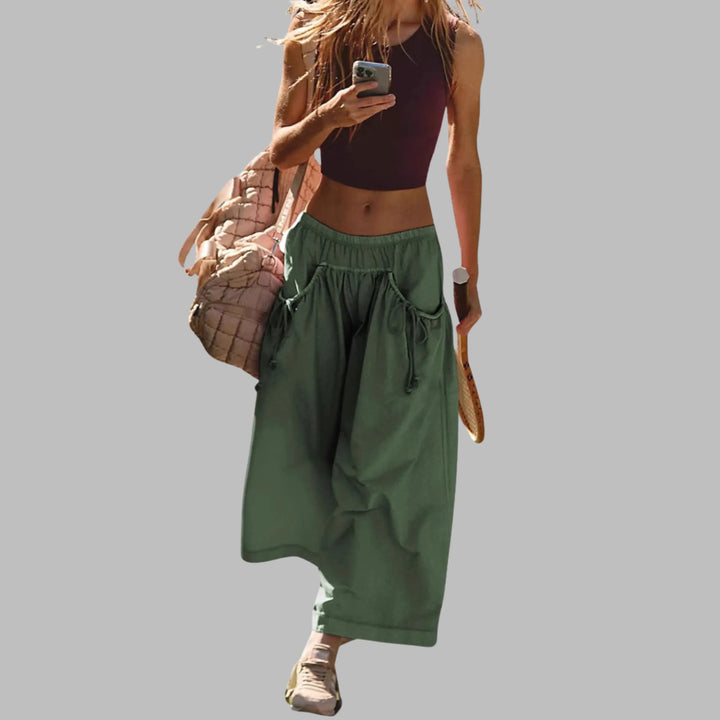 APPLE™ – Casual Wide-Leg Cargo Parachute Pants - MABEL LONDON