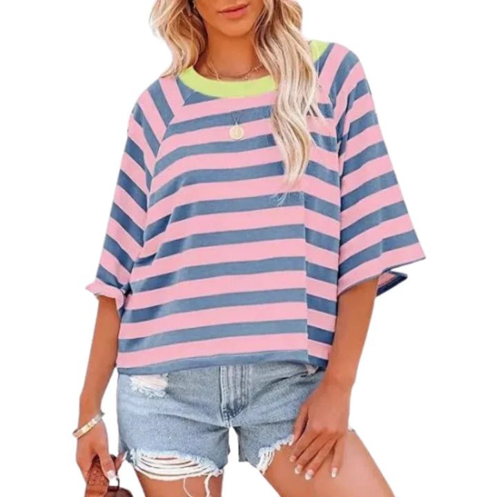 MAOSIE™ – Trendy Loose Fit Summer Crewneck Top - MABEL LONDON