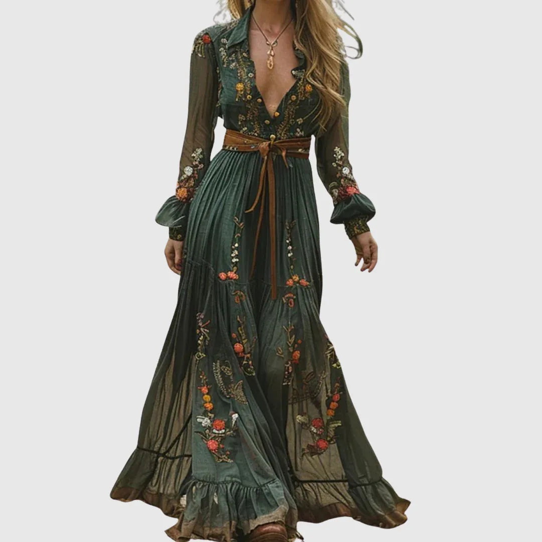 Alina Soleil | Romantic Boho Maxi Dress - MABEL LONDON