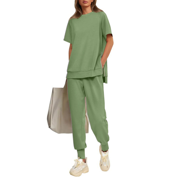 HILARIA™ - Casual Bishop Sleeve Notched Neck Set - MABEL LONDON