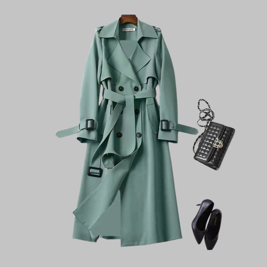TIA™ - Elegant Knee-Length Loose Fit Coat - MABEL LONDON