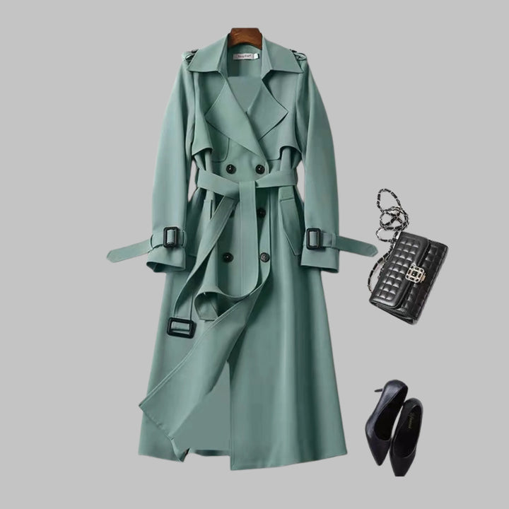 TIA™ - Elegant Knee-Length Loose Fit Coat - MABEL LONDON