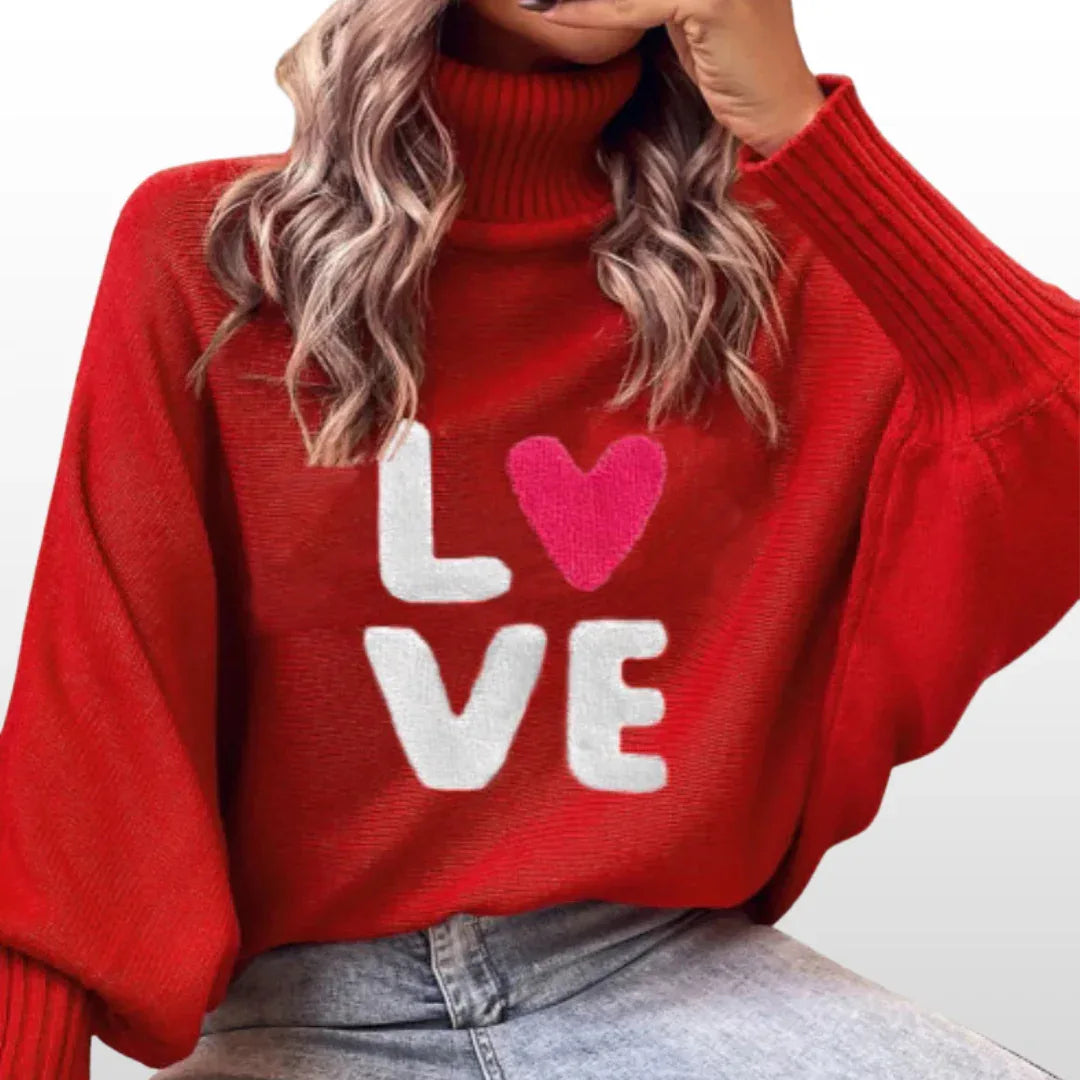 EMMIE™ - Loose-Fit Knit Sweater with Batwing Sleeves - MABEL LONDON