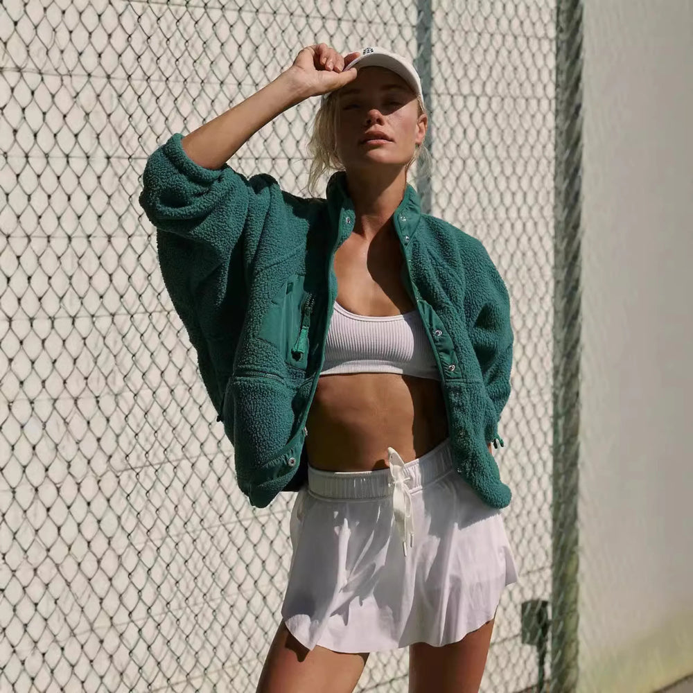 MANCY™ - Casual Button Down Cropped Jacket - MABEL LONDON