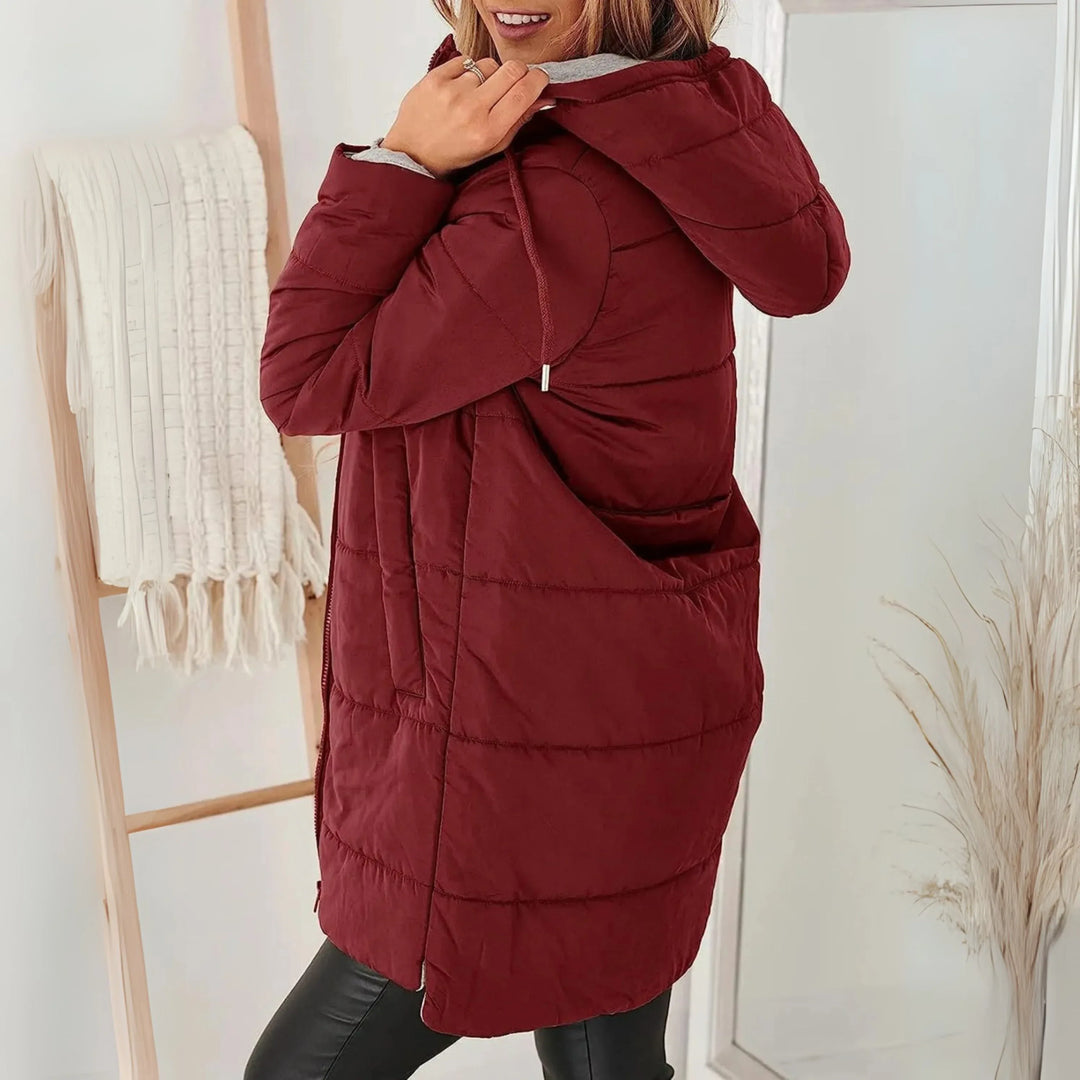 YILA™ - Casual Hooded Puffer Down Jacket - MABEL LONDON