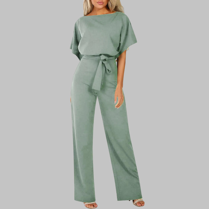 WANNON™ - Casual Tie Front Batwing Sleeve Jumpsuit - MABEL LONDON