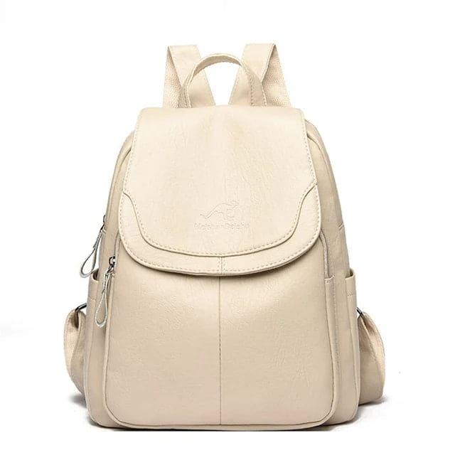 Phoebe | Secure Leather Backpack - MABEL LONDON