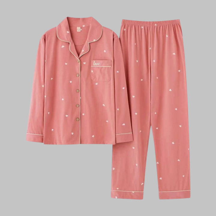 COSIMA™ - Cozy Long Sleeve Top and Pants Loungewear Set - MABEL LONDON