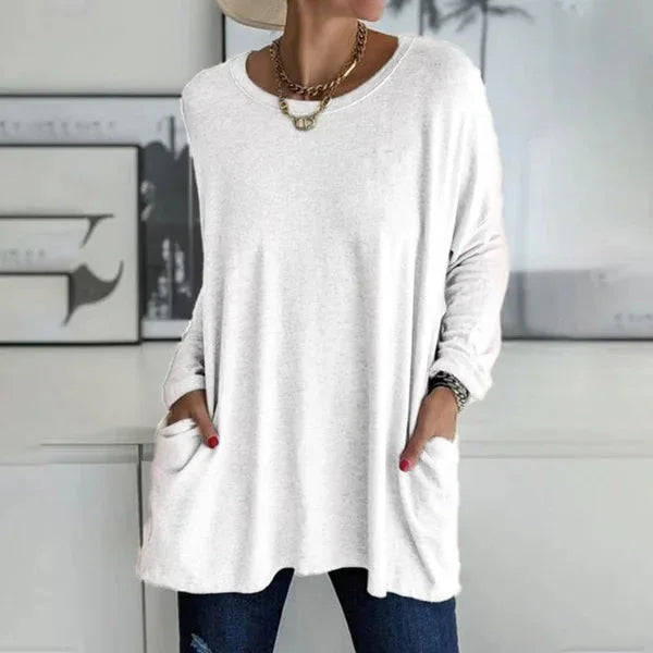 Moira | Relaxed Long Sleeve Top - MABEL LONDON