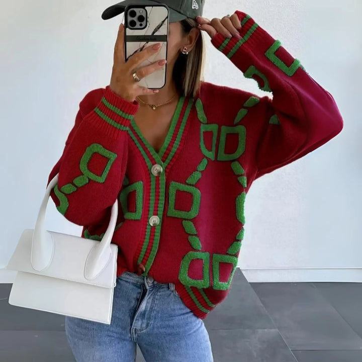 ELEA™ - Classy Button Down Long Sleeve Cardigan - MABEL LONDON