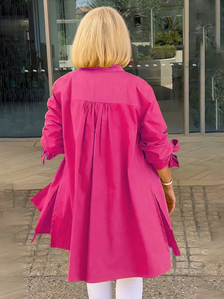 CÉLINA™ - Classy Long Shirt Jacket - MABEL LONDON