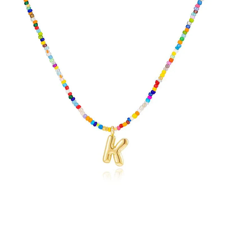 MACY™ - Colorful Bubble Letter Necklace - MABEL LONDON