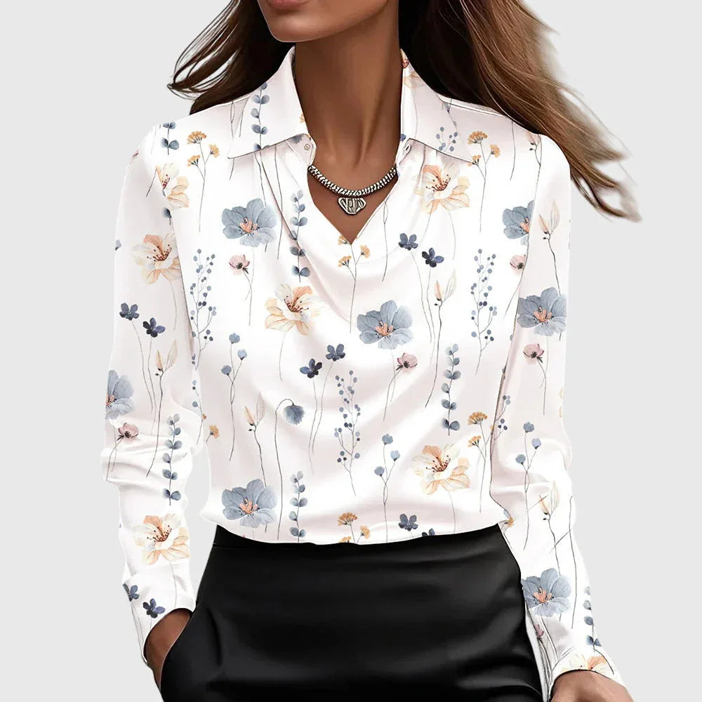 Naomi | Elegant Satin Blouse - MABEL LONDON