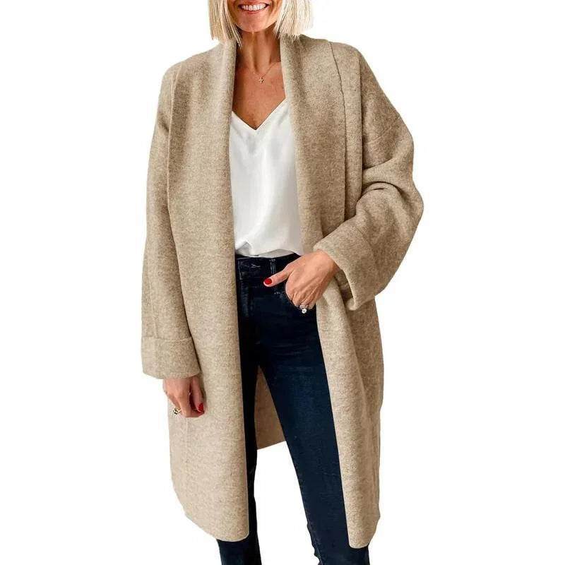 OLIVIENE™ - Comfy Chunky Open Front Oversized Long Cardigan - MABEL LONDON
