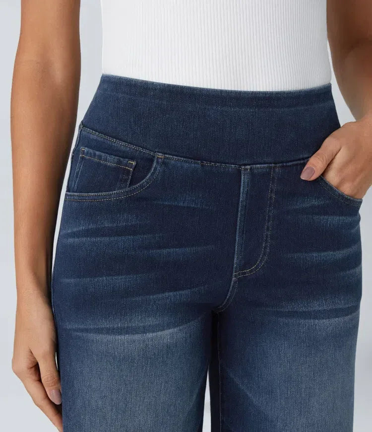 SOLÈNE™ - Relaxed Fit Wide-Leg Jeans - MABEL LONDON