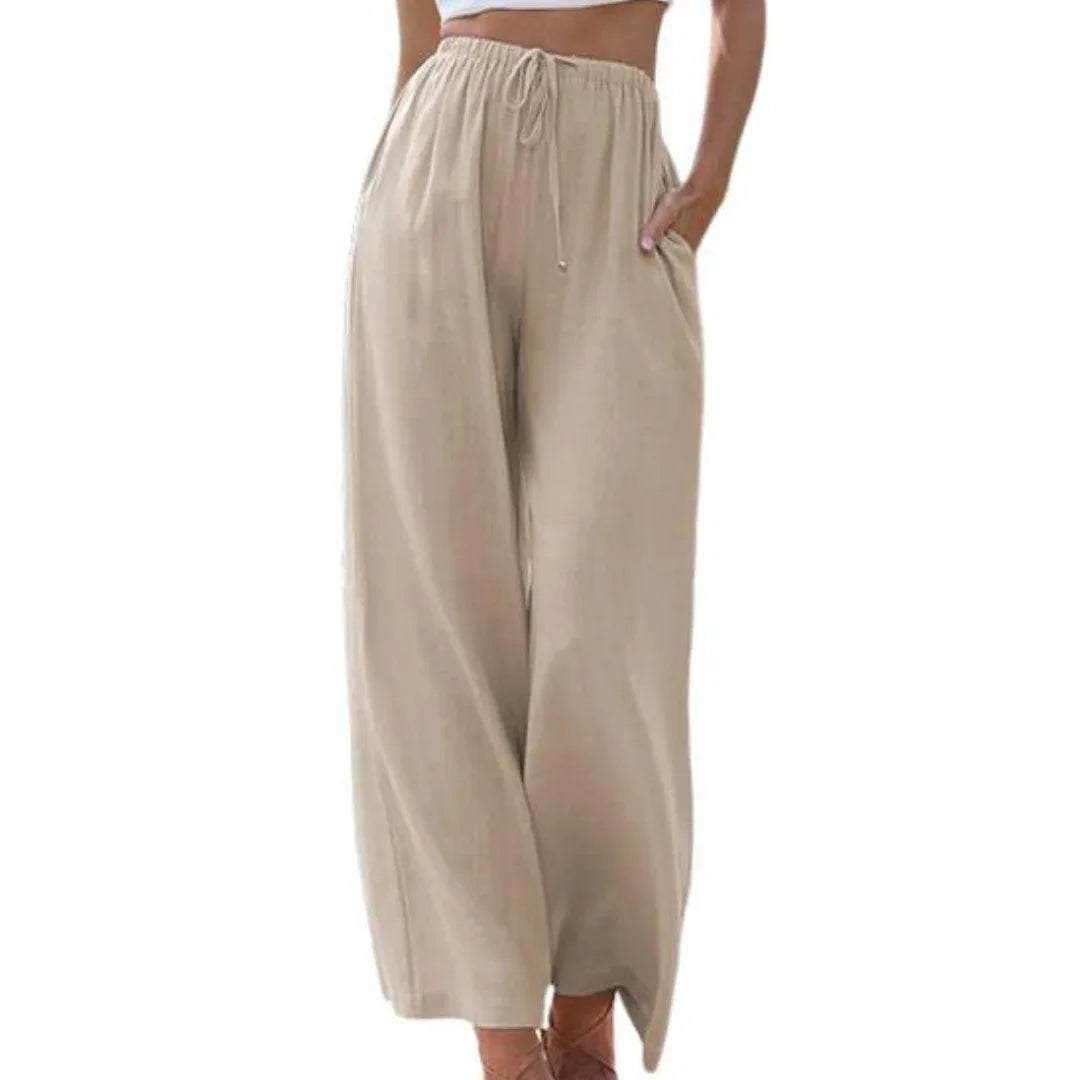 MARIANNE™ – Casual Summer Wide Leg Trousers - MABEL LONDON