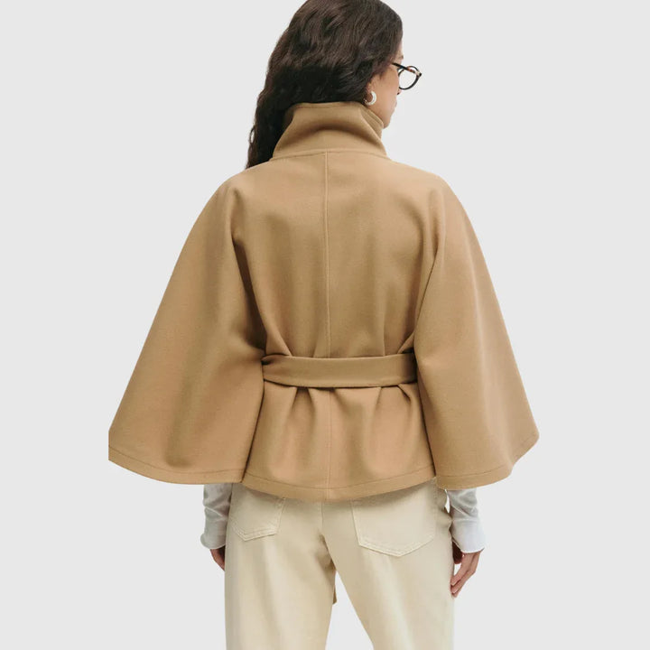 Rhoslyn | Belted Cape Jacket - MABEL LONDON