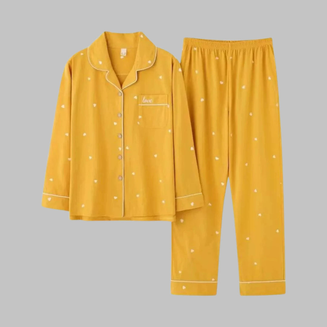 COSIMA™ - Cozy Long Sleeve Top and Pants Loungewear Set - MABEL LONDON