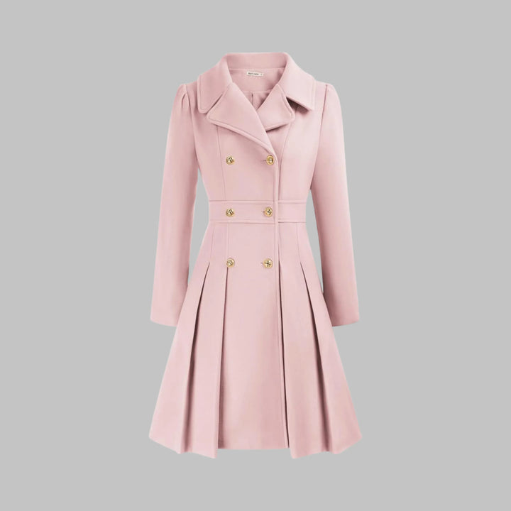 DAMI™ - Classy Double Button Long Sleeve Coat - MABEL LONDON