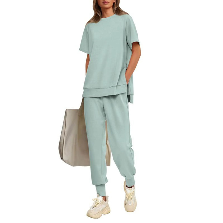 HILARIA™ - Casual Bishop Sleeve Notched Neck Set - MABEL LONDON