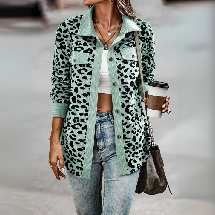 SISI™ - Casual Leopard Print Button Front Jacket - MABEL LONDON