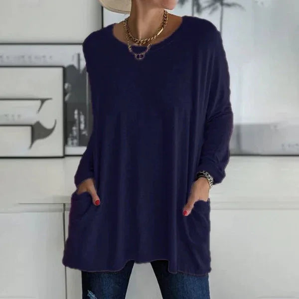 Moira | Relaxed Long Sleeve Top - MABEL LONDON