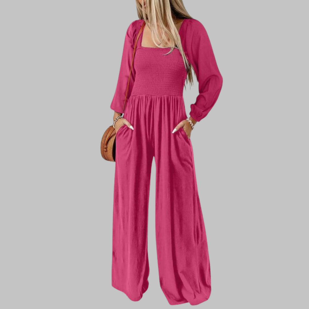 KISHA™ - Chic Loose Overall Wide Leg Jumpsuit - MABEL LONDON
