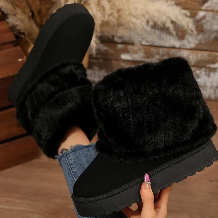 WILLOW™ - Stylish Fluffy Faux Lined Snow Boots for Winter Wear - MABEL LONDON