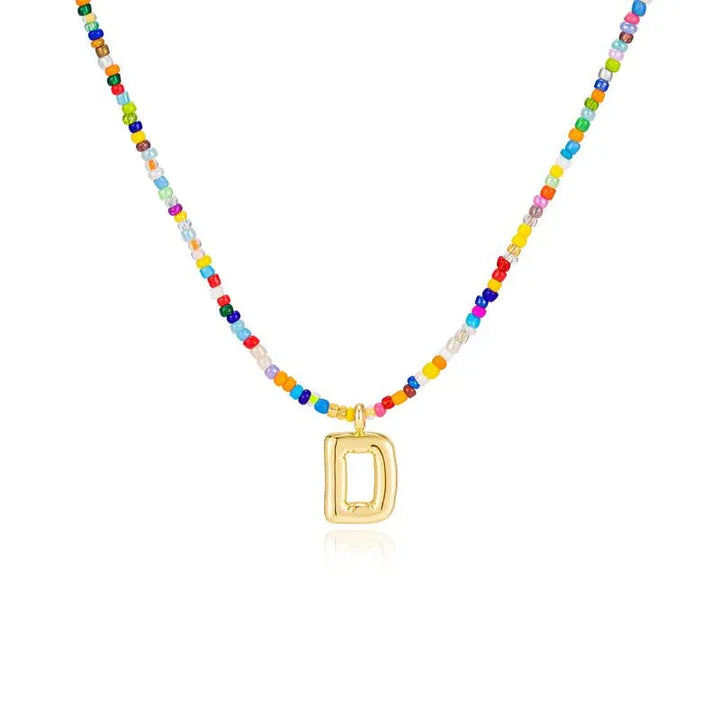 MACY™ - Colorful Bubble Letter Necklace - MABEL LONDON