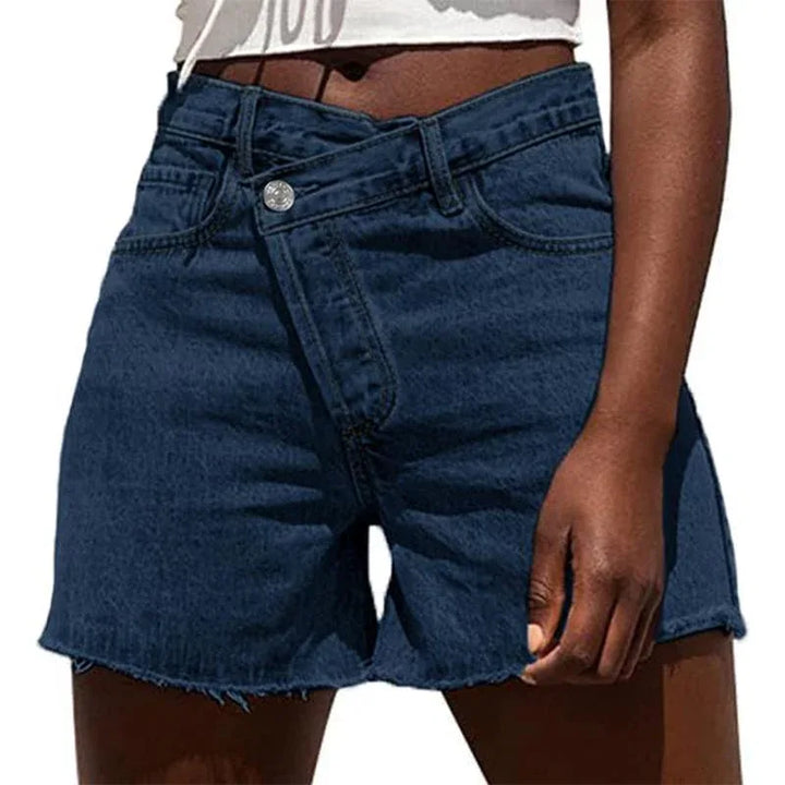 BITUIN™ – Casual High Waisted Crossover Summer Shorts - MABEL LONDON