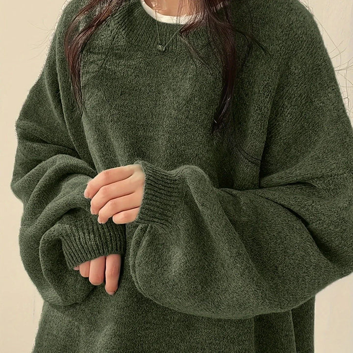 Lumi – Soft Knit Crew Neck Sweater - MABEL LONDON