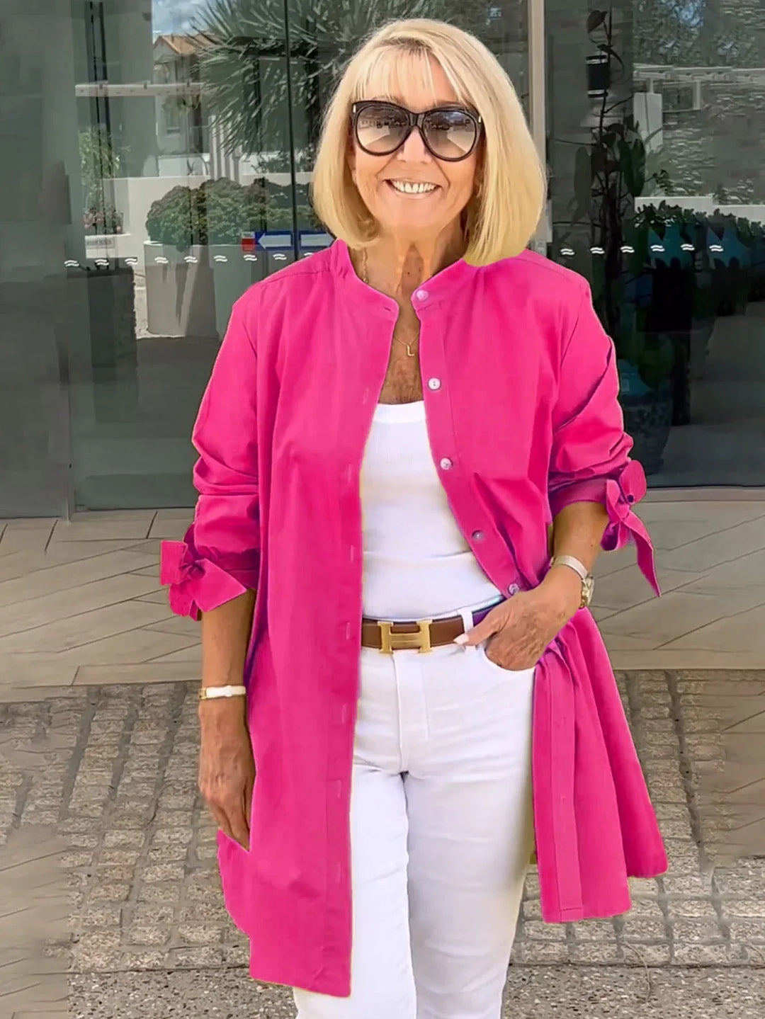 CÉLINA™ - Classy Long Shirt Jacket - MABEL LONDON