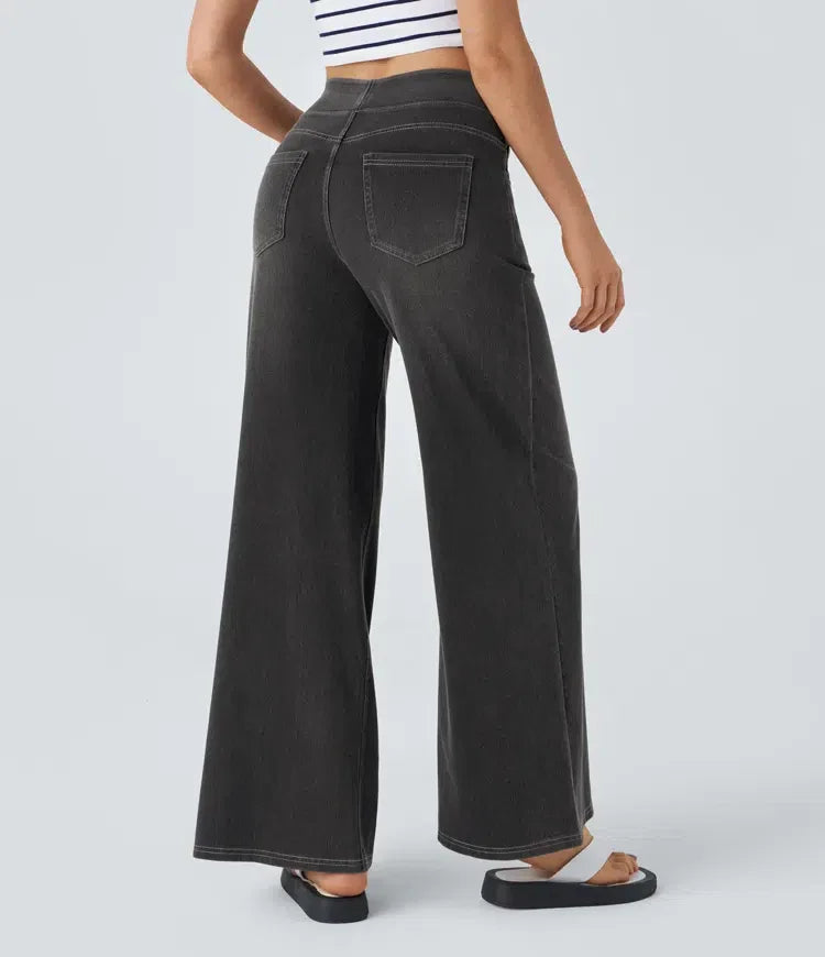 SOLÈNE™ - Relaxed Fit Wide-Leg Jeans - MABEL LONDON