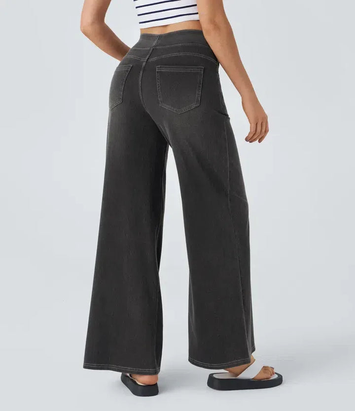 SOLÈNE™ - Relaxed Fit Wide-Leg Jeans - MABEL LONDON