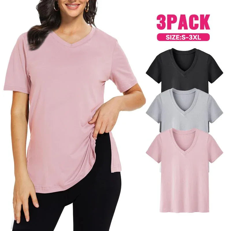 SELENA™ - Casual Loose Fit Tee (Pack of 3) - MABEL LONDON
