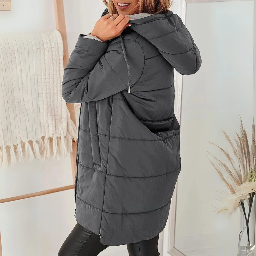 YILA™ - Casual Hooded Puffer Down Jacket - MABEL LONDON