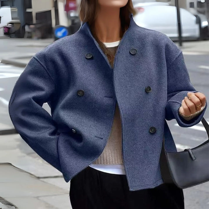 BINI™ - Cozy Long Sleeve Stand Collar Coat - MABEL LONDON