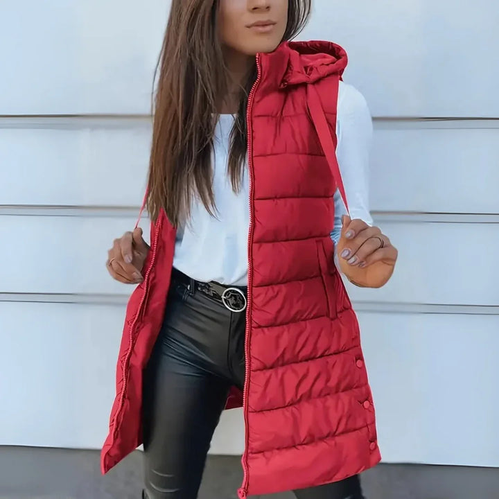 Eirlys | Casual Sleeveless Hooded Puffer Vest - MABEL LONDON