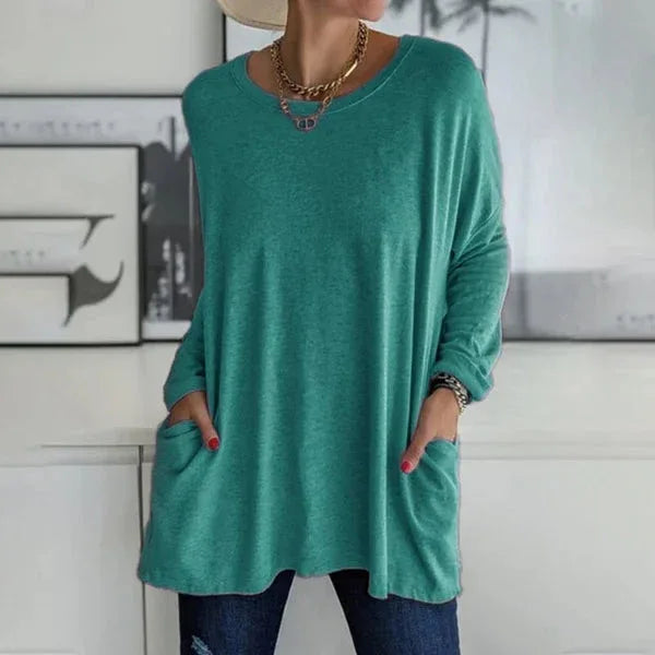 Moira | Relaxed Long Sleeve Top - MABEL LONDON