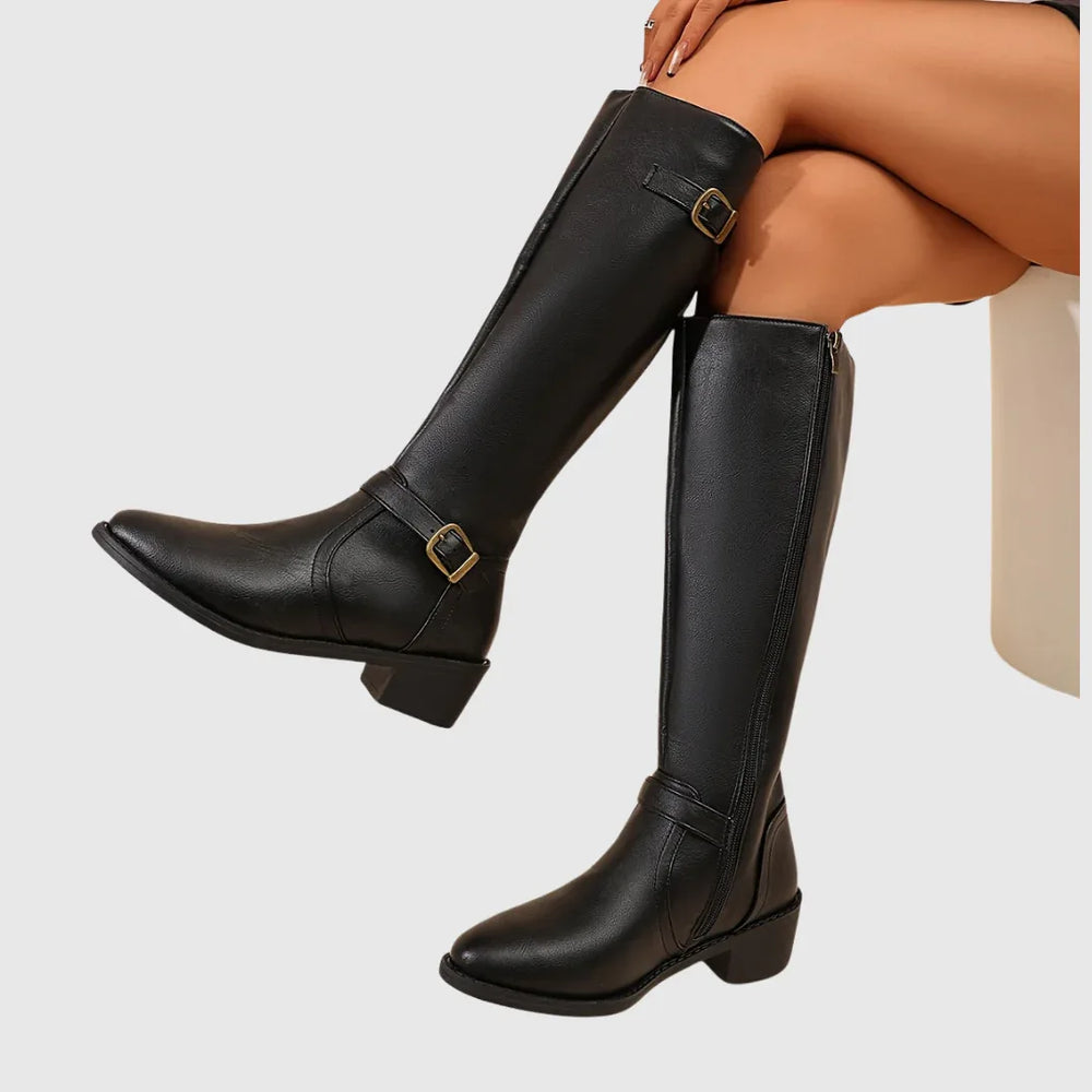 Anastelle | Riding Leather Boots - MABEL LONDON
