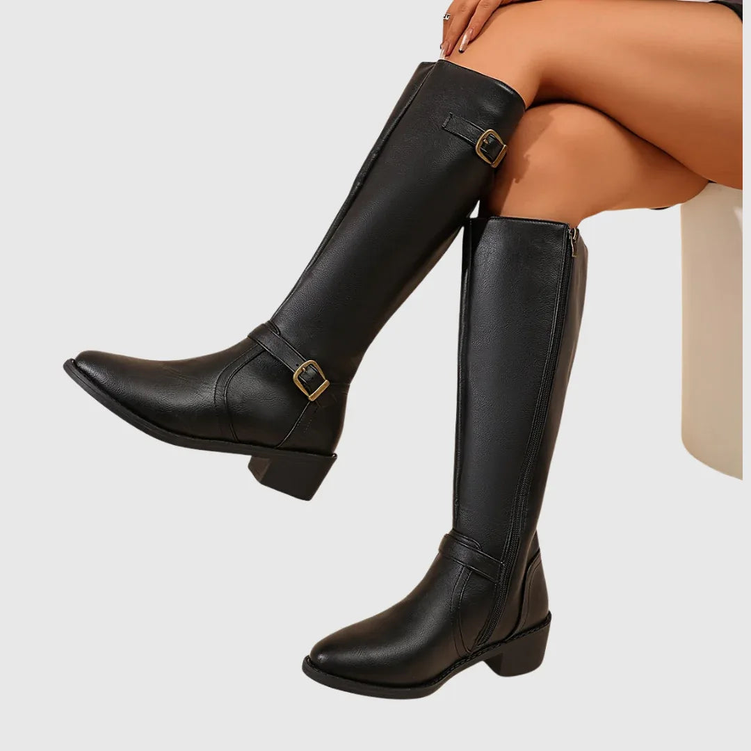 Anastelle | Riding Leather Boots - MABEL LONDON