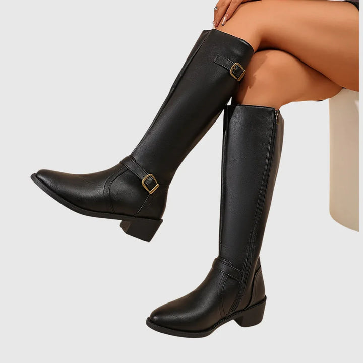 Anastelle | Riding Leather Boots - MABEL LONDON