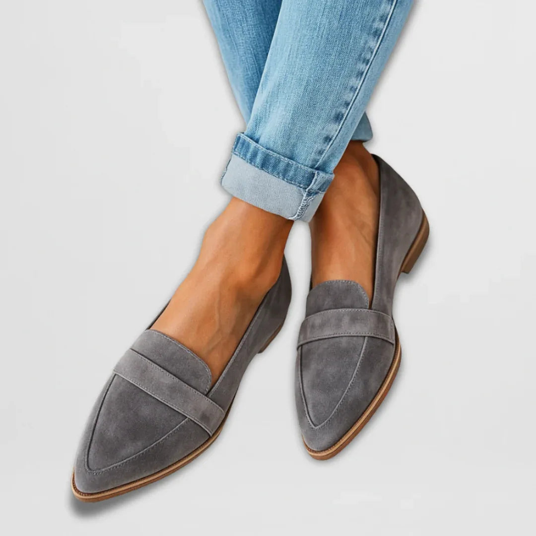 Margot - Suede Comfort Loafers - MABEL LONDON