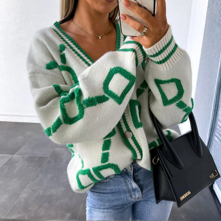 ELEA™ - Classy Button Down Long Sleeve Cardigan - MABEL LONDON