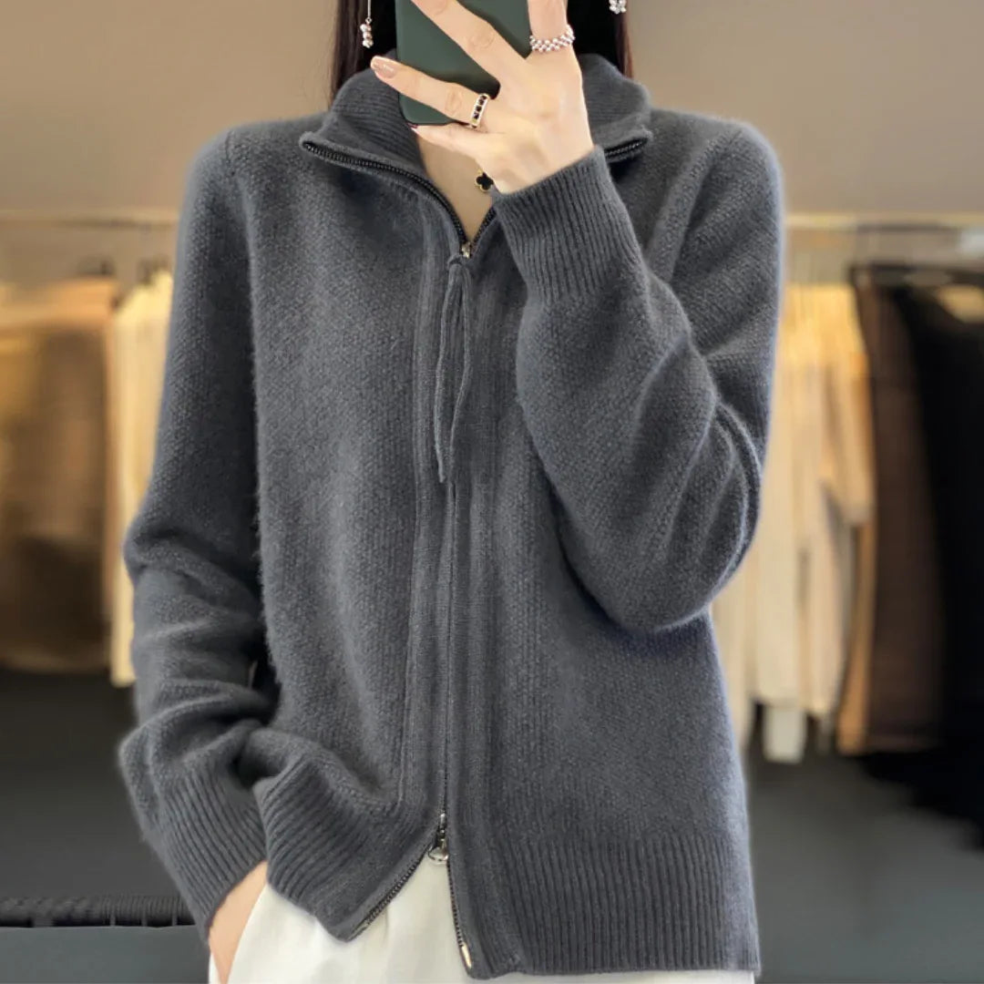 KATRINA™ - Minimalist Zip Sweater - MABEL LONDON