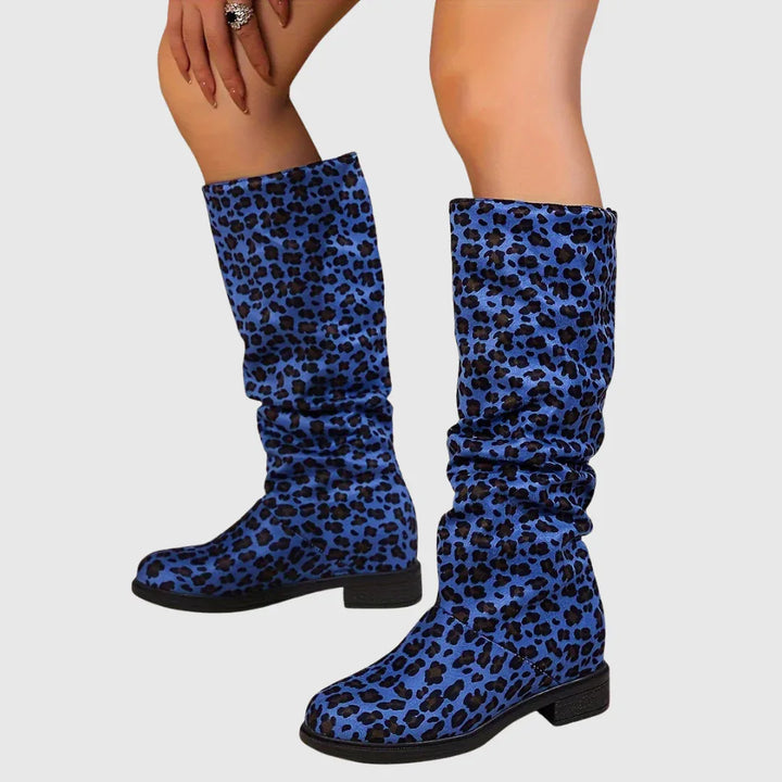 Selah | Leopard Mid-Calf Boots - MABEL LONDON