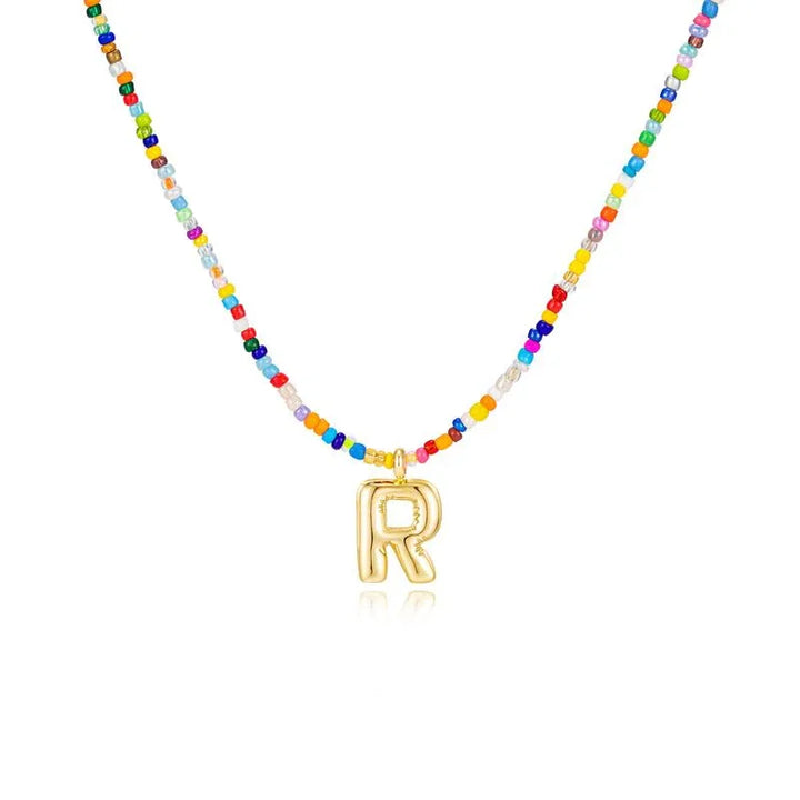 MACY™ - Colorful Bubble Letter Necklace - MABEL LONDON